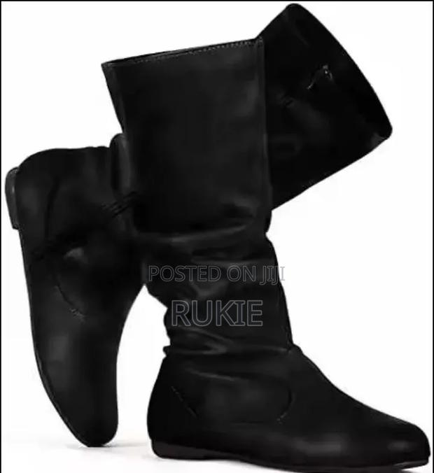 Leather Thigh Boots - thumbnail 2