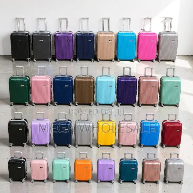 Lightweight Spacious 3-in-1 Unbreakable Rubber Plastic Suitcase Bags