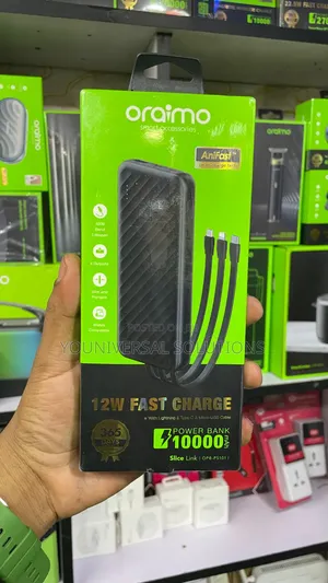 Oraimo SliceLink (OPB-5101) 10,000mAh Powerbank With *Inbuilt Cables