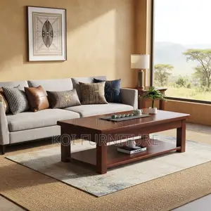 Coffee Table; Polished Mahogany Execuitive Red-Brown Coffee Tables