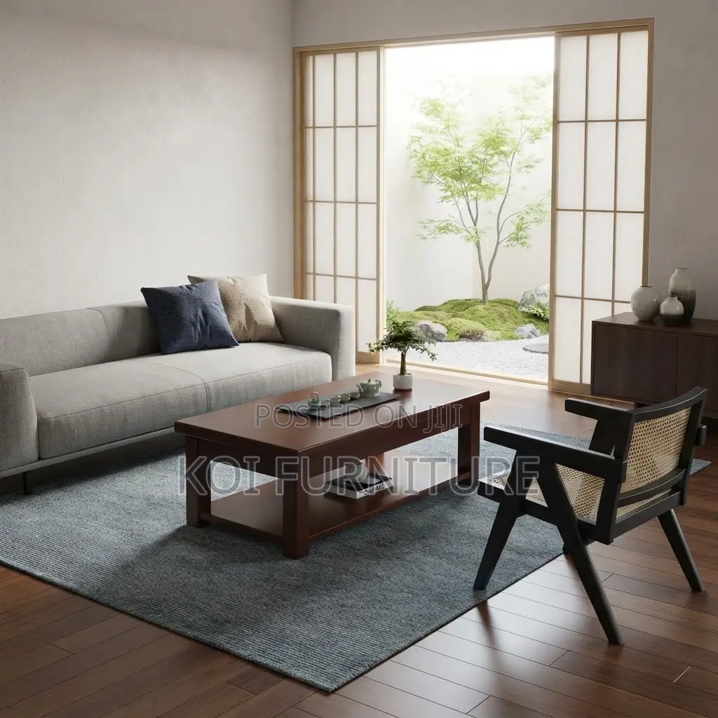 Coffee Table; Polished Mahogany Execuitive Red-Brown Coffee Tables