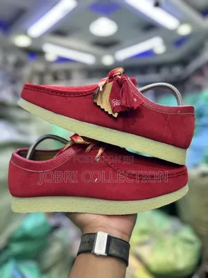 Red Clarks Original Gum Sole Shoes