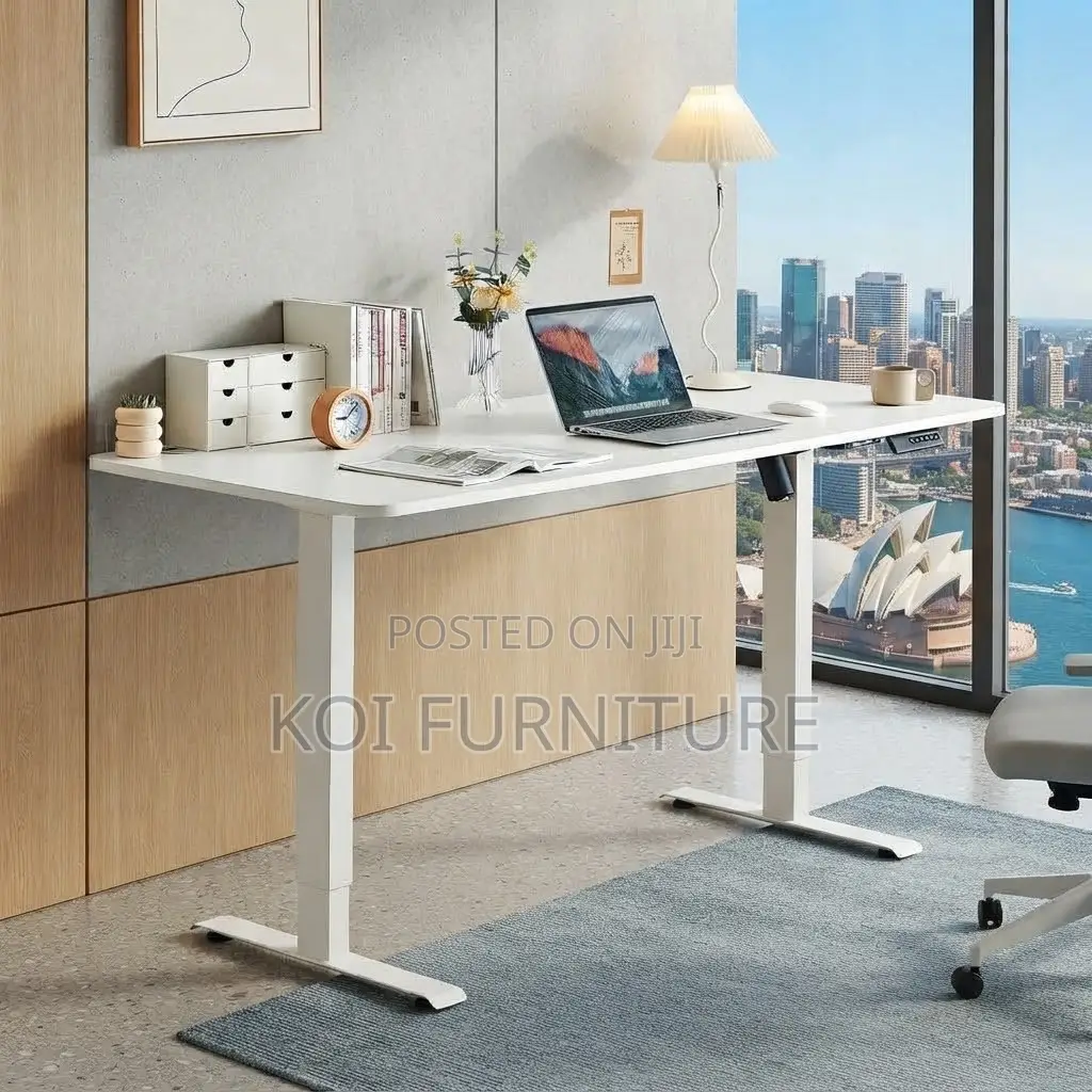 Office Des; Ergonomical 1.4 Meters White Modern Office Studio Desk
