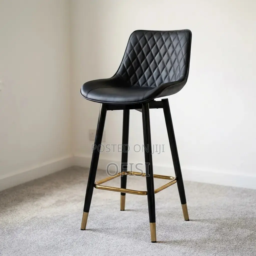 Bar Stool; Modern Leather Counter Stool