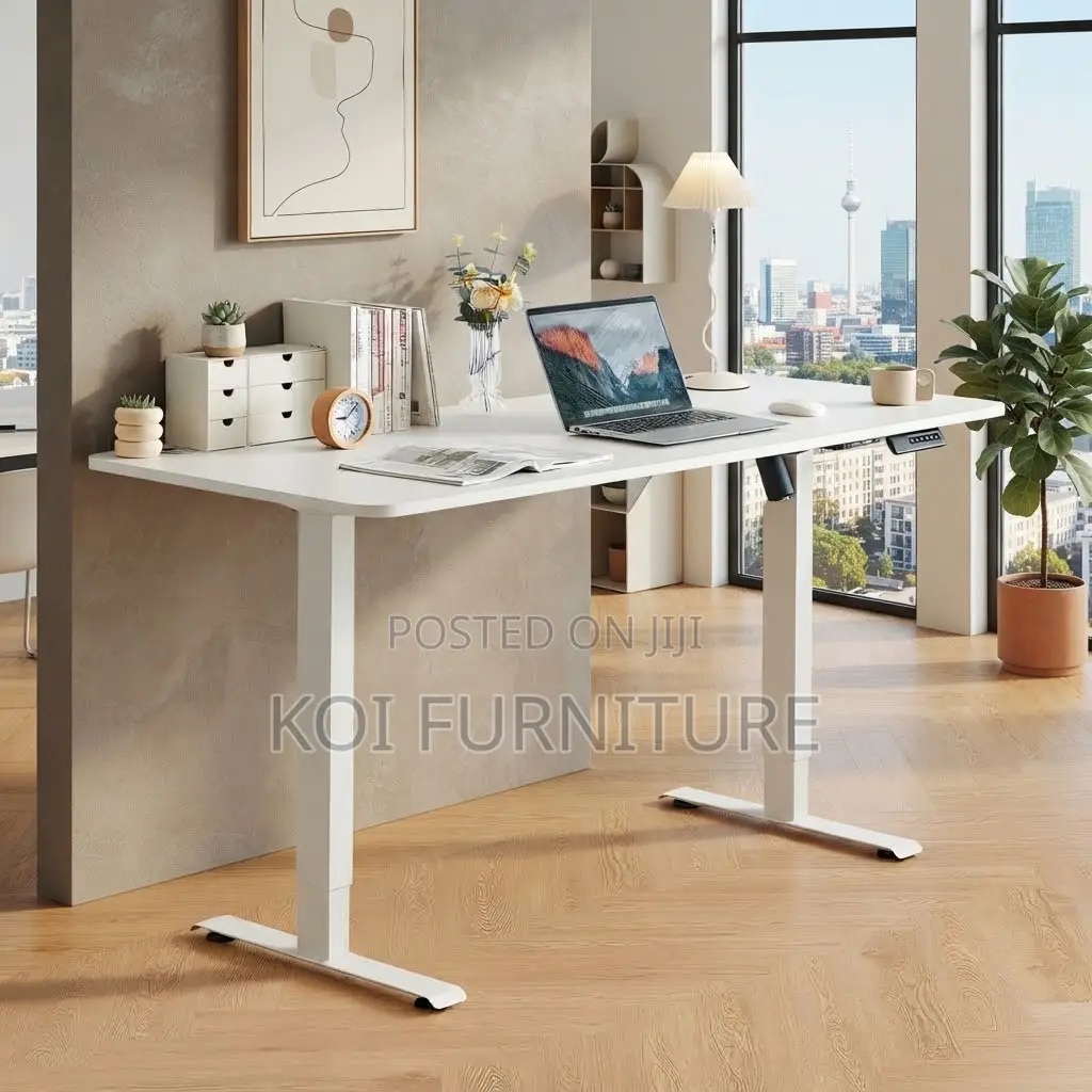 Office Des; Ergonomical 1.4 Meters White Modern Office Studio Desk
