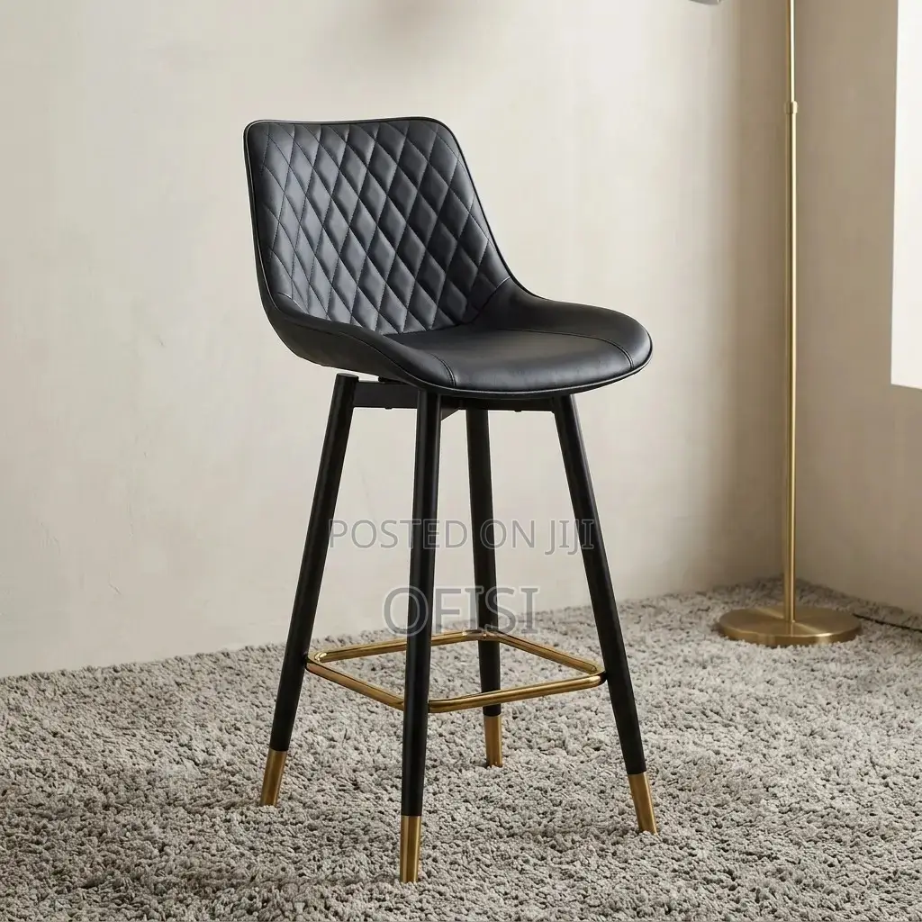Bar Stool; Modern Leather Counter Stool