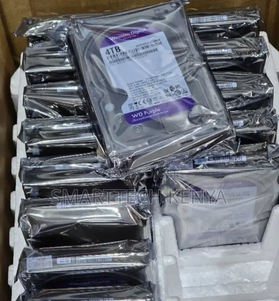 WD Purple 4TB Security Camera Hard Drive for DVR NVR