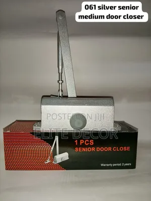 061 Silver Hydraulic Door Closer – Adjustable Automatic Door Closing
