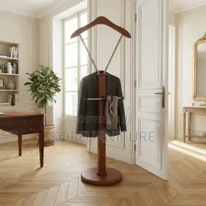 Dressers; Executive Long Mahogany Finished Coat Hangers