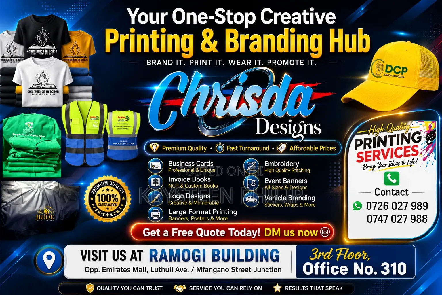 Professional Graphic Designs, Printing and Branding