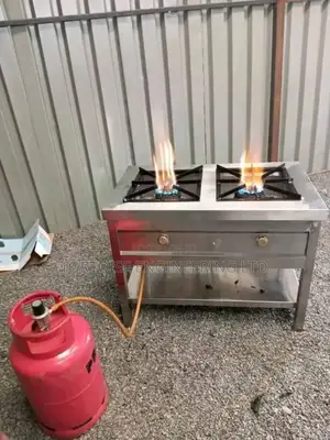 Stainless Steel Two-Burner Gas Cookers Size 900mm by 550mm
