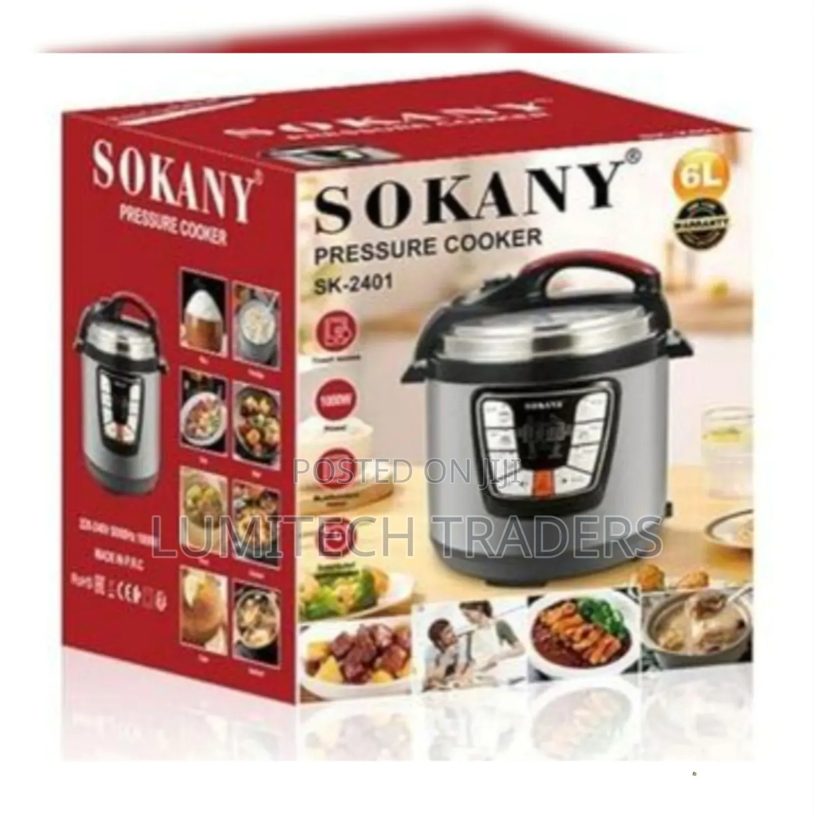6Ltrs Sokany Electric Pressure Cooker