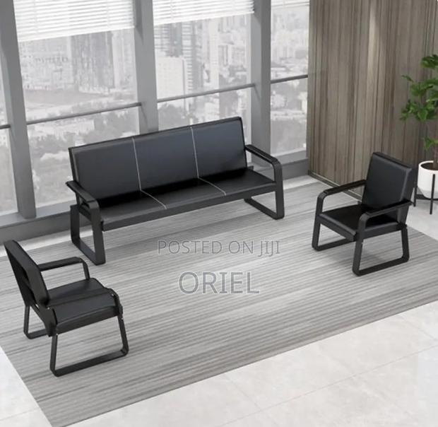 5-Seater Office Sofa Set : Office Leather Sofa - thumbnail 2