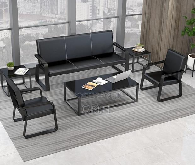 5-Seater Office Sofa Set : Office Leather Sofa - thumbnail 5