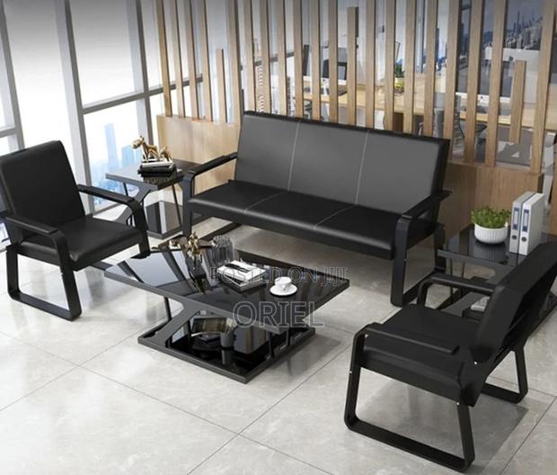 5-Seater Office Sofa Set : Office Leather Sofa - thumbnail 6