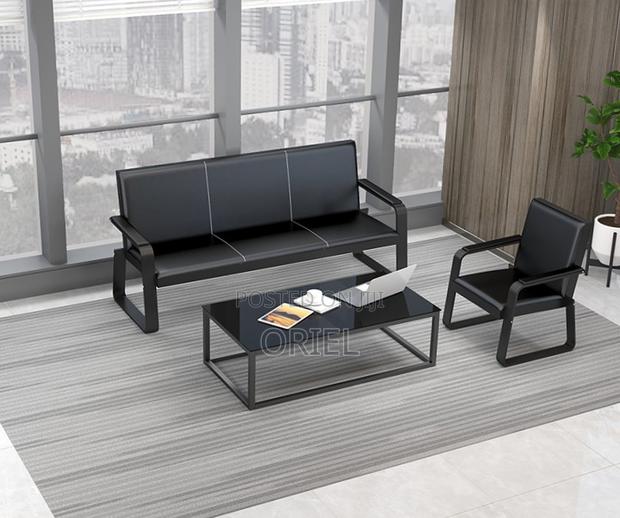5-Seater Office Sofa Set : Office Leather Sofa - thumbnail 9