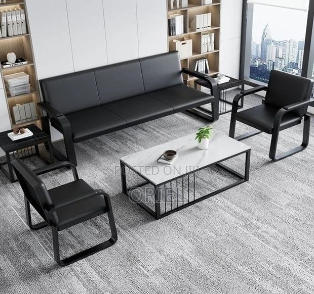 5-Seater Office Sofa Set : Office Leather Sofa - thumbnail 11