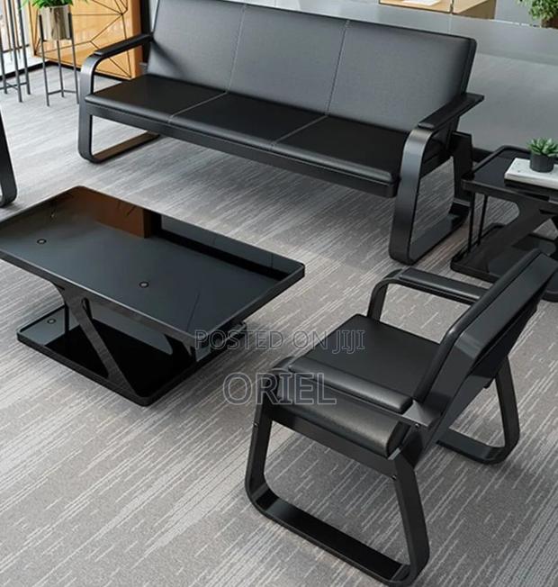 5-Seater Office Sofa Set : Office Leather Sofa - thumbnail 13
