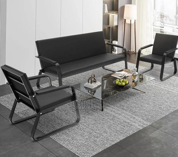 5-Seater Office Sofa Set : Office Leather Sofa - thumbnail 16