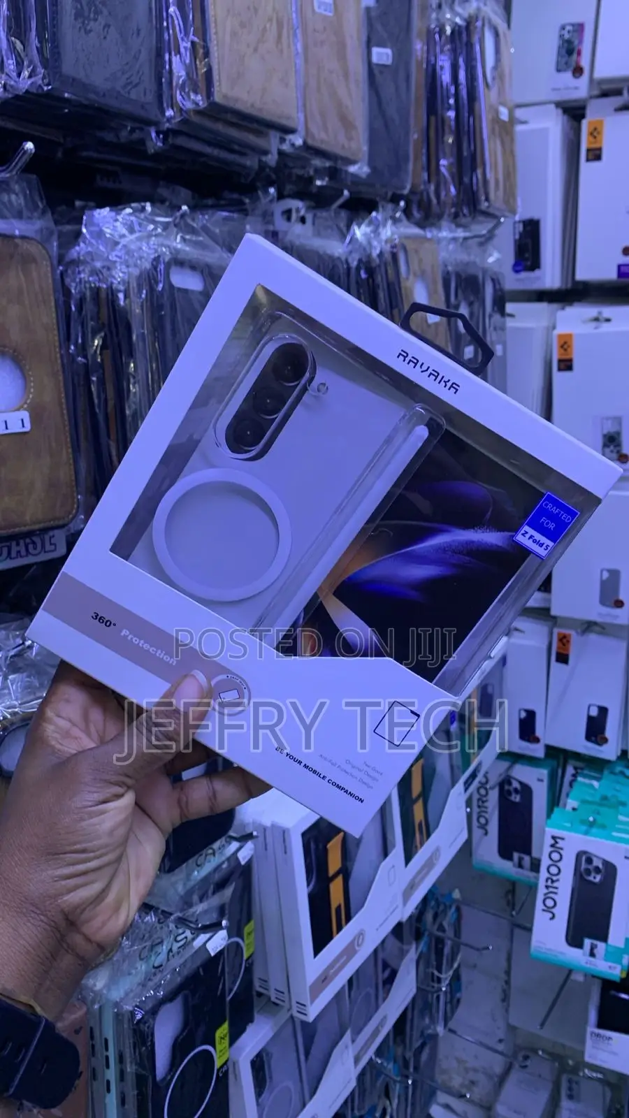 Clear Magnetic Case With a Ring for the Samsung Galaxy Z Fold 5