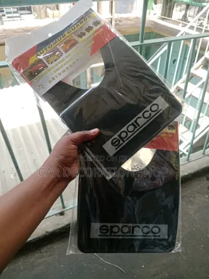 2pc Sparco Black Wheel Arch Dirt,gravel Car Paint Mudflaps Protector
