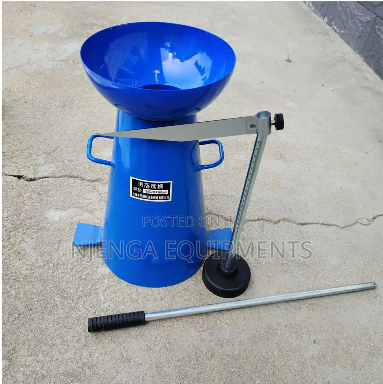 Standard Concrete Slump Cone Set With Tamping Rod and Ruler