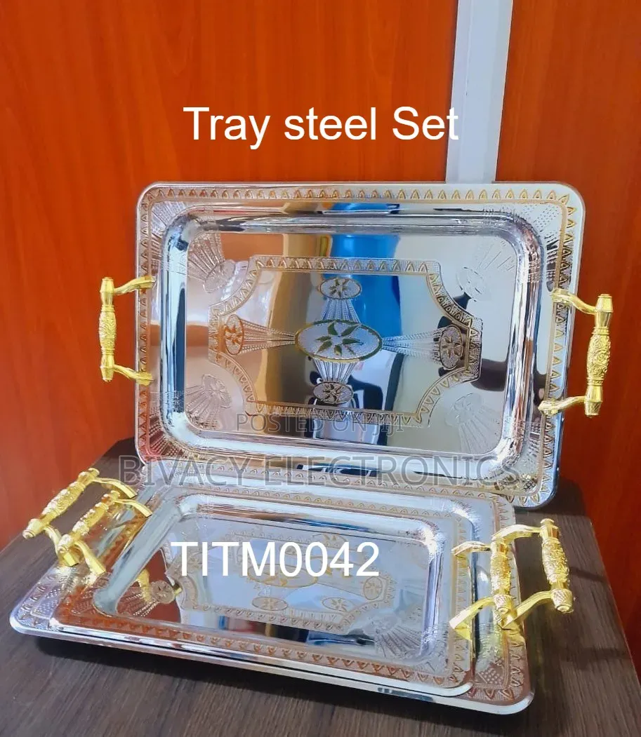 3 PCS Metallic Tray