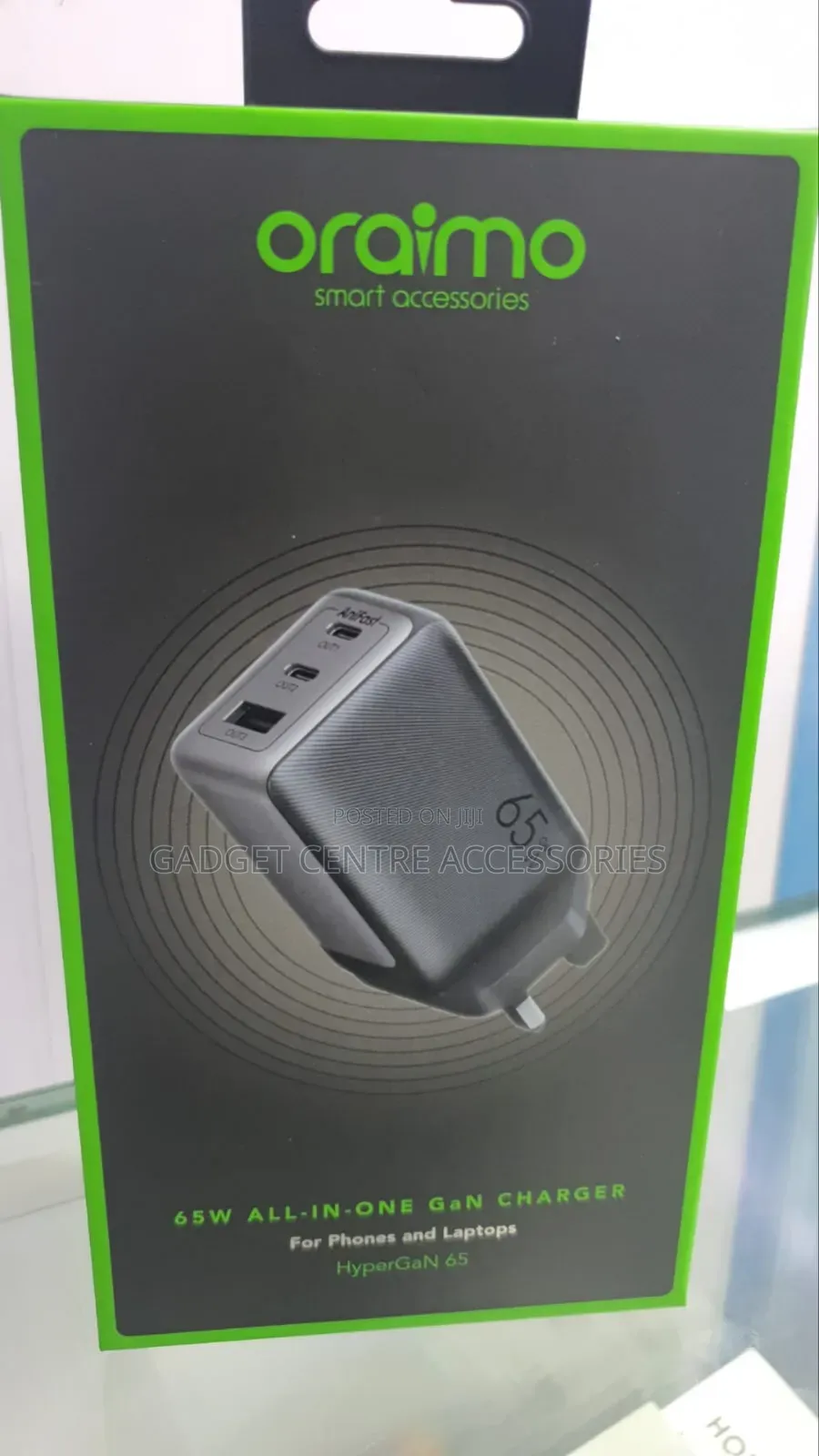Oraimo 65w All-in-One Gani Charger , iPhone and Laptops, HyperGaN 65