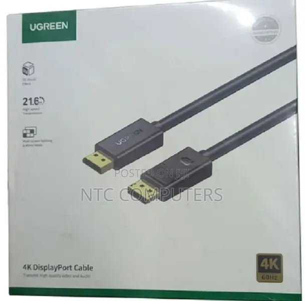 Ugreen Displayport Male to Male Cable 1m (Black)