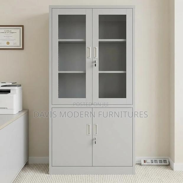 Glass Top Metal Filling Cabinet