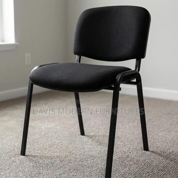 Black Fabric Stackable Chairs