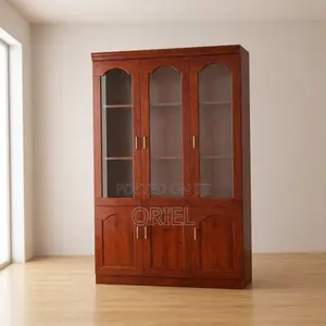 3 Doors Mahogany Storage Cabinet : Wooden Storage Cabinet