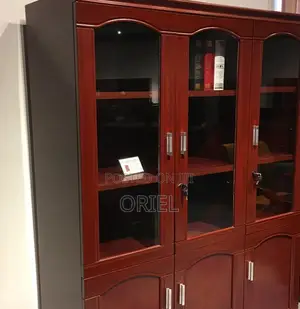 3 Doors Mahogany Storage Cabinet : Wooden Storage Cabinet