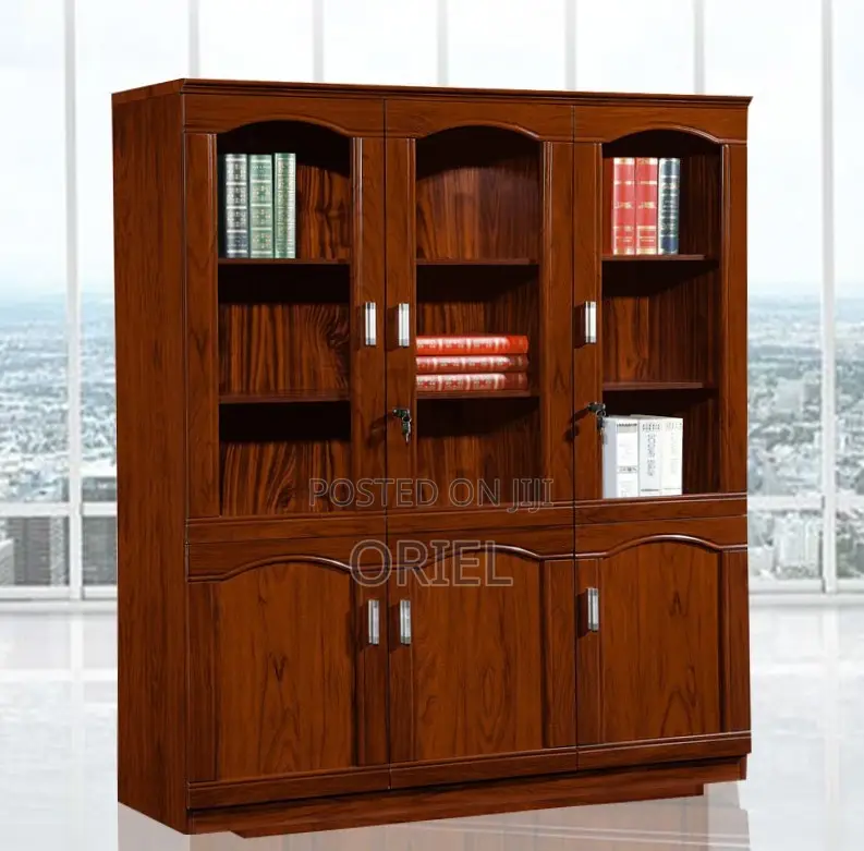 3 Doors Mahogany Storage Cabinet : Wooden Storage Cabinet
