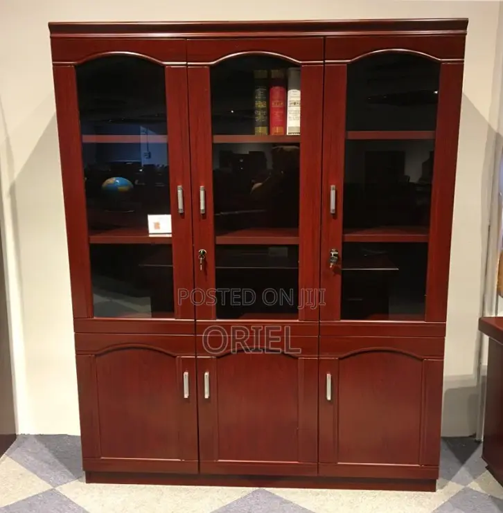 3 Doors Mahogany Storage Cabinet : Wooden Storage Cabinet
