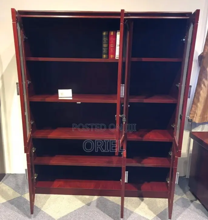 3 Doors Mahogany Storage Cabinet : Wooden Storage Cabinet