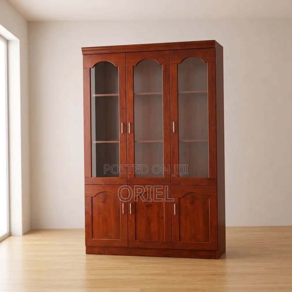 3 Doors Mahogany Storage Cabinet : Wooden Storage Cabinet