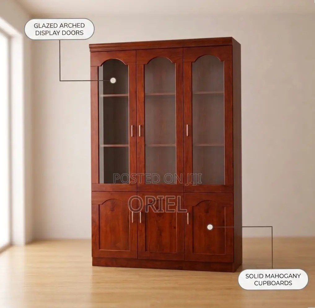 3 Doors Mahogany Storage Cabinet : Wooden Storage Cabinet