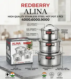 Redberry 
Premium Range of STAINLESS STEEL Insulated Hotpot :Jmc