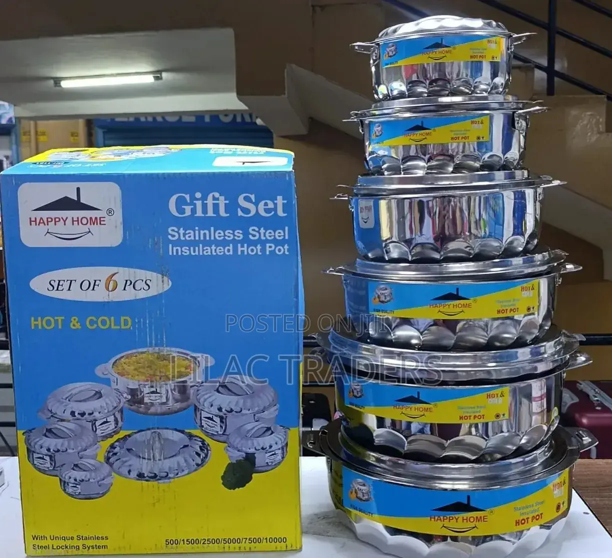 New In 6 PCS Happy Home Stainless Steel Hotpots JMC