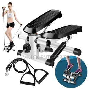 Stepper Exercise With Display and Resistance Bands