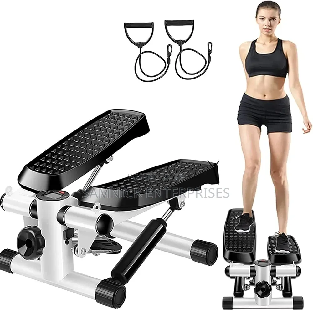 Stepper Exercise With Display and Resistance Bands