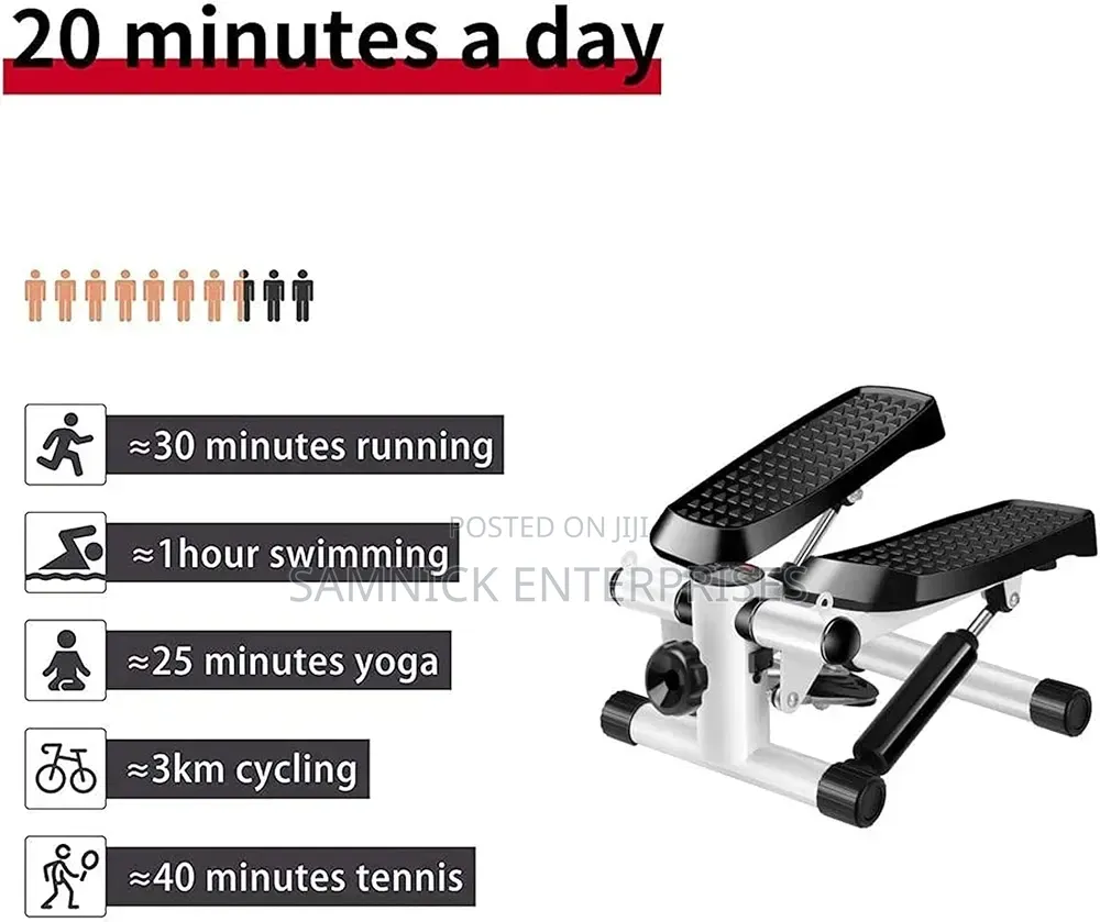 Stepper Exercise With Display and Resistance Bands