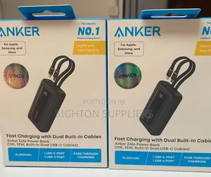 Anker Zolo Power Bank (10,000mAh, 35W) With Built-in-Dual USB-C Cable