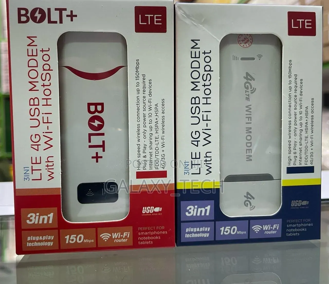 BOLT+ LTE 4G USB Modem With Wi-Fi Hotspot - 3in1