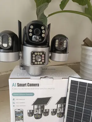 Ultimate 3-Lens AI Smart Camera – Solar Powered Wireless