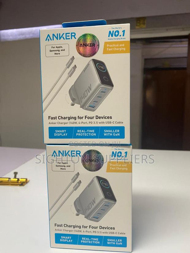Anker Laptop Charger 140W MAX , 4-Port Fast Charging
