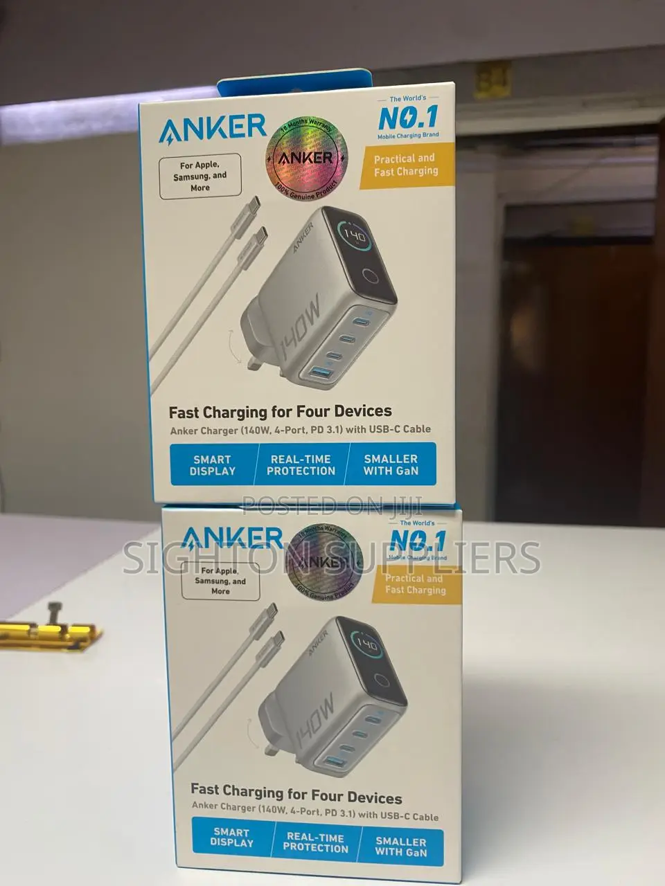 Anker Laptop Charger 140W MAX , 4-Port Fast Charging