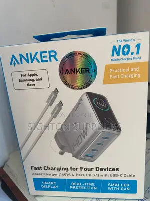 Anker Laptop Charger 140W MAX , 4-Port Fast Charging