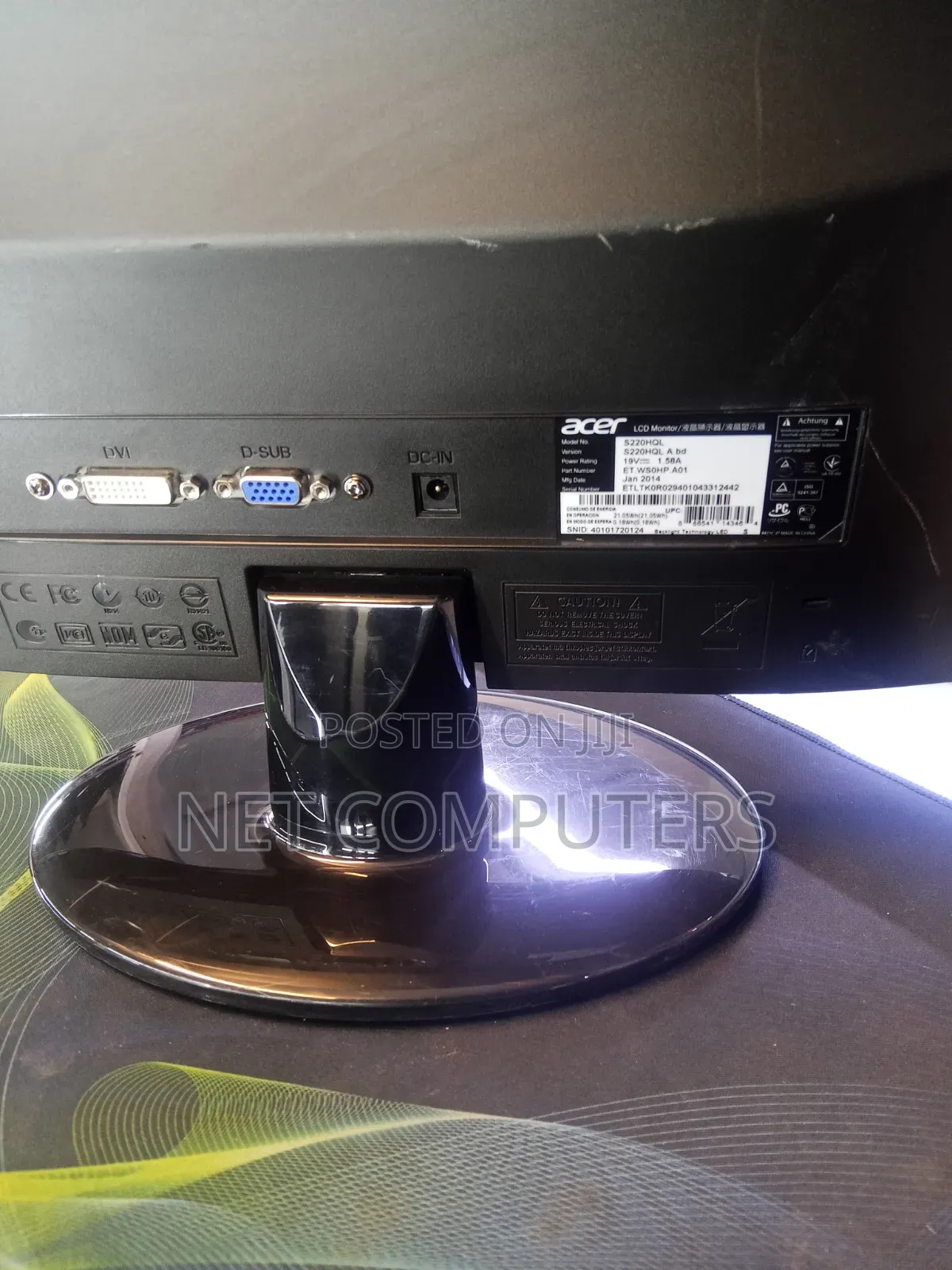 Acer LCD S220HQL 22inches